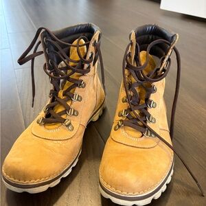 Timberland Tan Leather Combat Boots